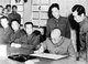 China / Korea: Peng Dehuai (1898-1974), Commander in Chief Chinese People's Volunteer Army in Korea, signs the 1953 armistice agreement ending the Korean War in Kaesong